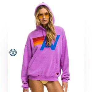 Aviator Nation NWT Neon Purple Hoodie XS
